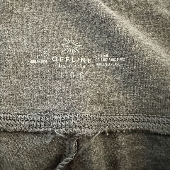 NWOT Offline Aerie Set of 2 Leggings - 1 gray & 1 Light Peach Flair Size Large - Picture 4 of 9